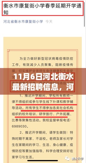 河北衡水最新招聘信息概览，职场人的福音（11月6日更新）