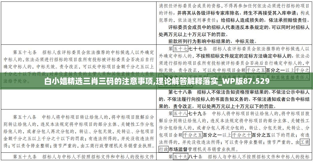 白小姐精选三肖三码的注意事项,理论解答解释落实_wp版87.529